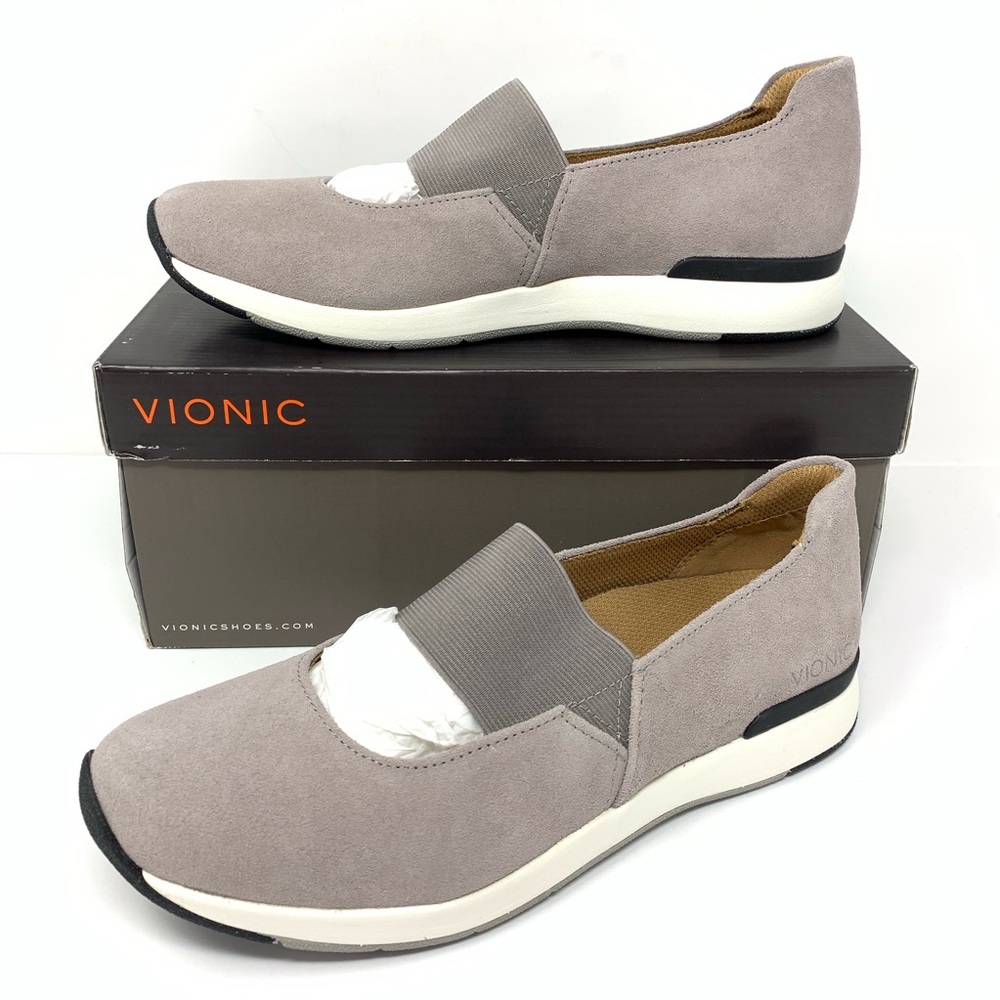 Vionic Grey Mary Jane Sporty Flats WIDE